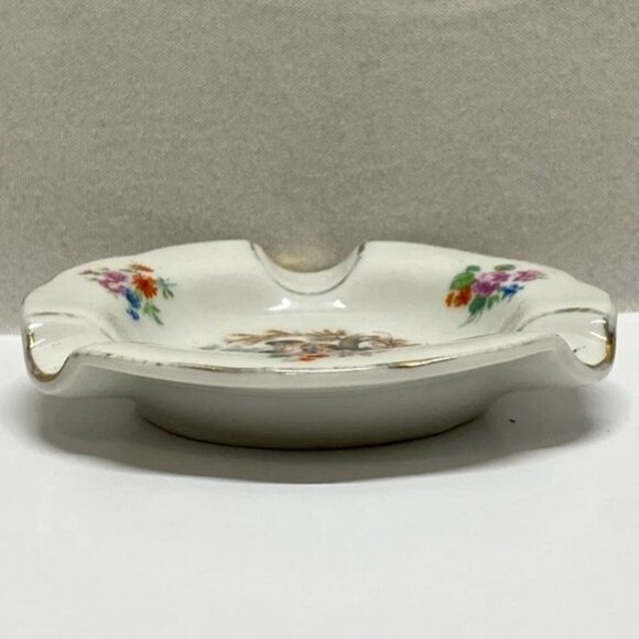 Vintage Porcelain Limoges Courting Couple Fragonard Dish Germany Ash Tray EUC - Picture 3 of 6